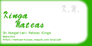 kinga mateas business card